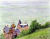 Gustave Caillebotte Paintings - Villas at Trouville by Gustave Caillebotte